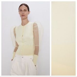 NWT. Zara Yellow Sweater/Jacket.